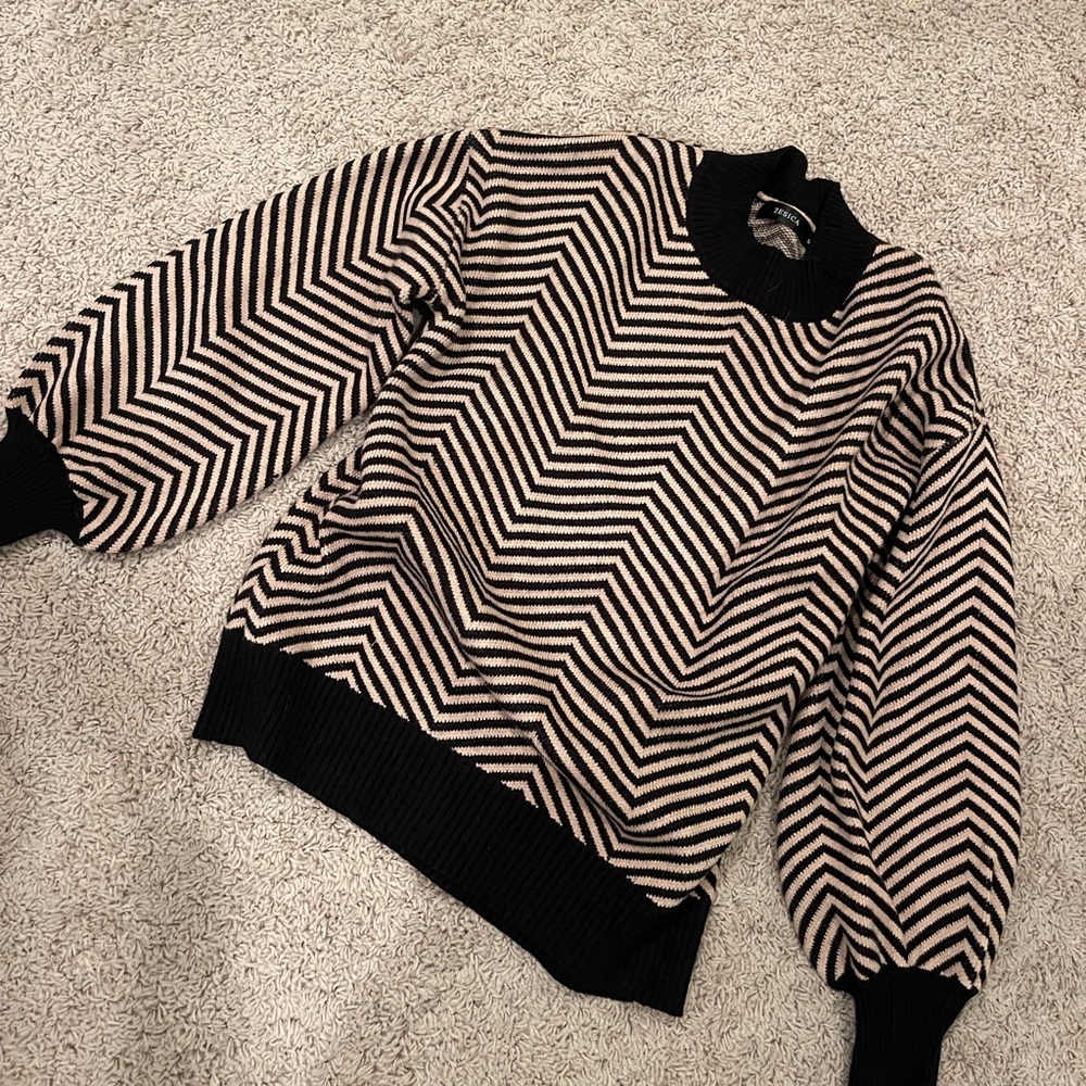 Soft black and tan sweater